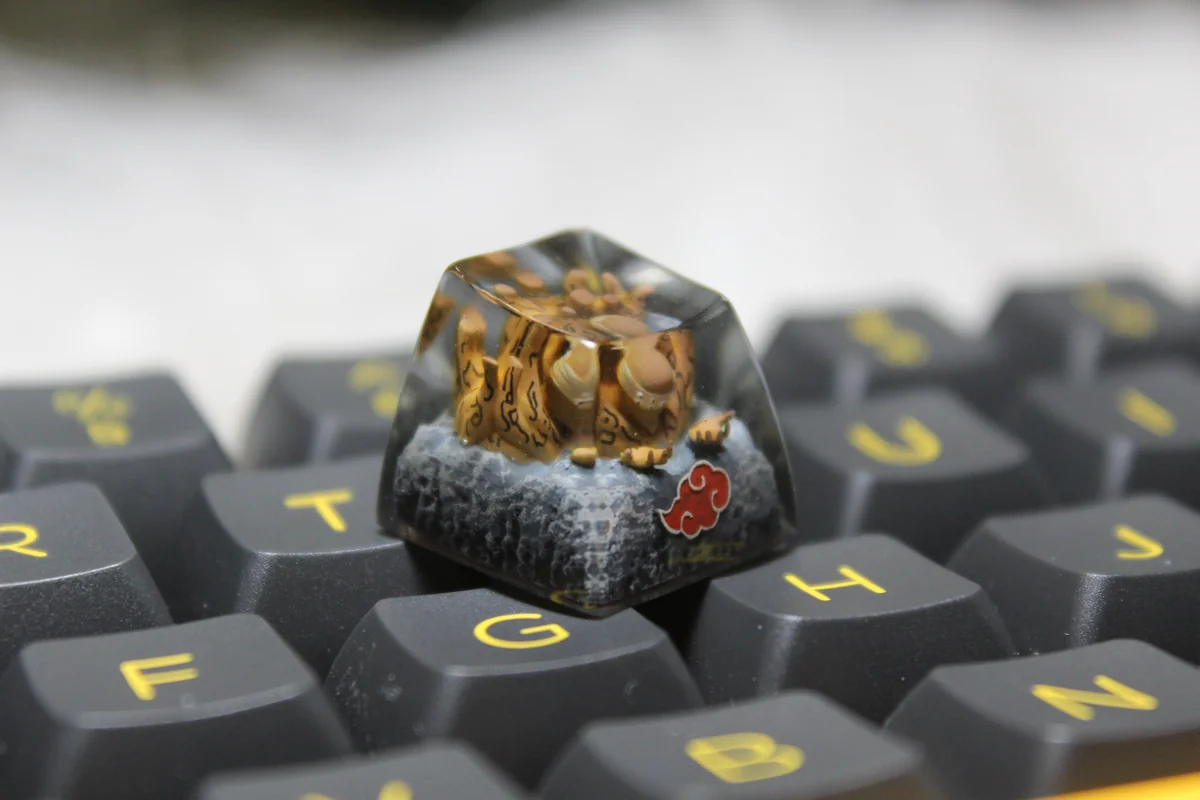 Exclusive handcrafted Naruto Demonic Statue of the Outer Path artisan keycap, intricately detailed from multiple angles, showcasing its dark, formidable resin sculpture.