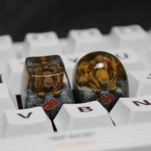 Exclusive handcrafted Naruto Demonic Statue of the Outer Path artisan keycap, intricately sculpted with dark, formidable demonic details, showcasing its premium artistic design.