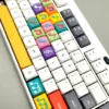Close-up of a vibrant, Eighth Note Symbol Keycaps with embedded musical notes, showcasing its unique artistic details from multiple angles.