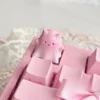 Whimsical hand-painted ghost cat keycap art, translucent pastel resin details from various angles, showcasing its unique and ethereal design.