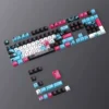 Multiple views of the vibrant graffiti PBT keycaps set, showcasing the dynamic urban street art design and playful spray paint aesthetics.