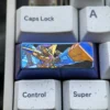 Vibrant 2.25U Gundam Titanium Keycap, meticulously crafted from premium anodized titanium alloy, embodying an iconic mecha spirit.