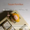 Adorable handmade 3D pig keycap, custom sculpted into a whimsical taiyaki piggy bun, featuring a charming dessert-inspired design.
