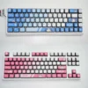 Vibrant Bocchi the Rock! backlit keycaps set showcasing detailed anime character art and stunning four-sided illumination, perfect for keyboard enthusiasts.