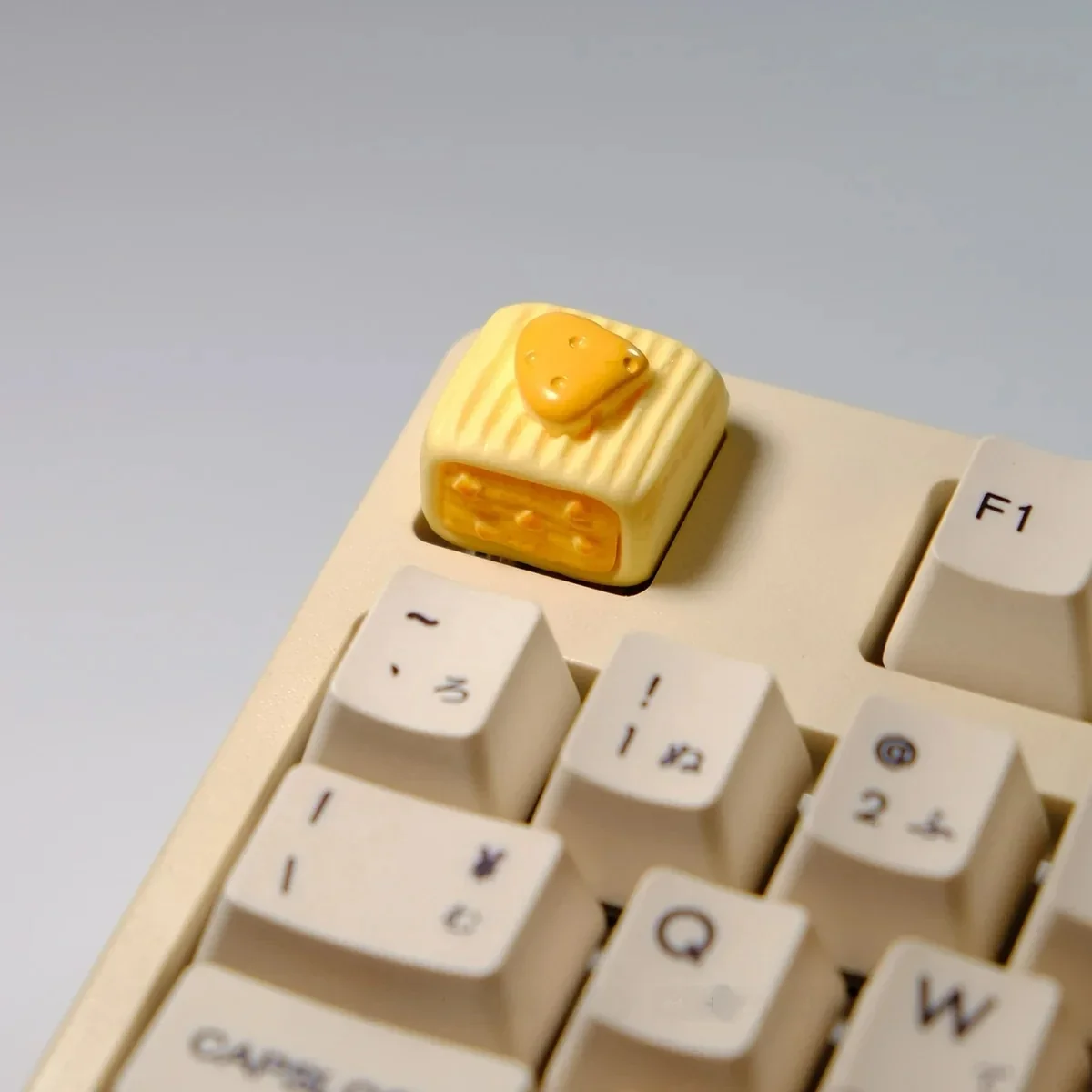 A gallery of vibrant, handcrafted resin Ice Cream Cake Keycaps for MX keyboards, featuring realistic miniature sweets displayed from charming, playful design.