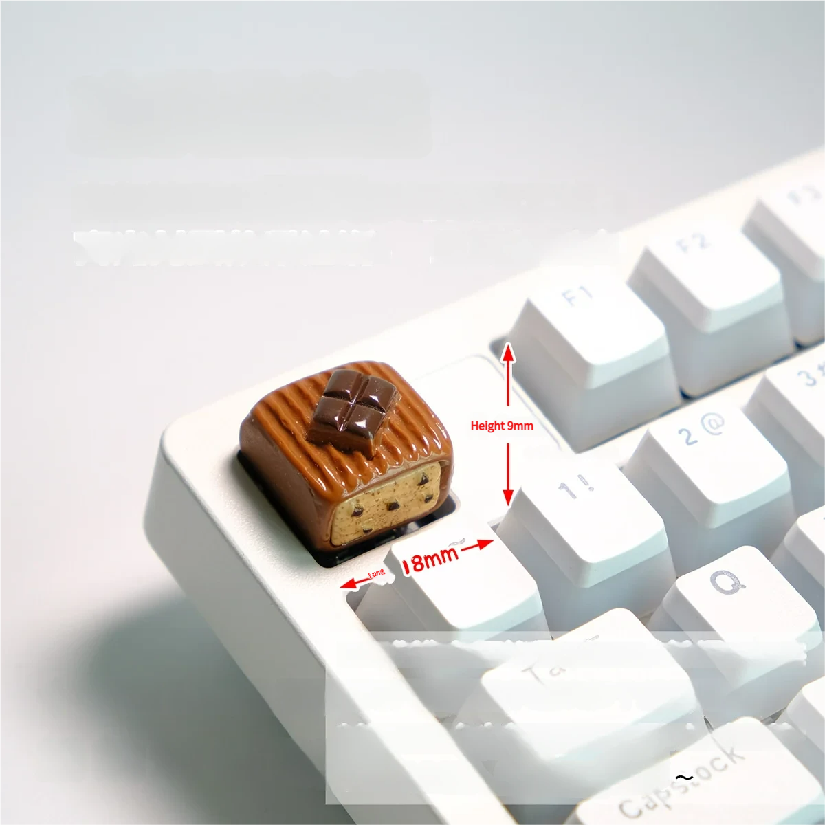 Playful handcrafted resin Ice Cream Cake Keycaps for MX, showing its vibrant miniature details and charming edible aesthetic from various angles.