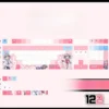 Gallery view of the exclusive Jigokudani Sara PBT backlit keycap set, highlighting vibrant anime art from various playful angles and its smooth texture.