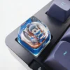 Handcrafted Yasuo LoL keycap, artisan resin with intricate details and vibrant backlit glow in sculpted SA profile.