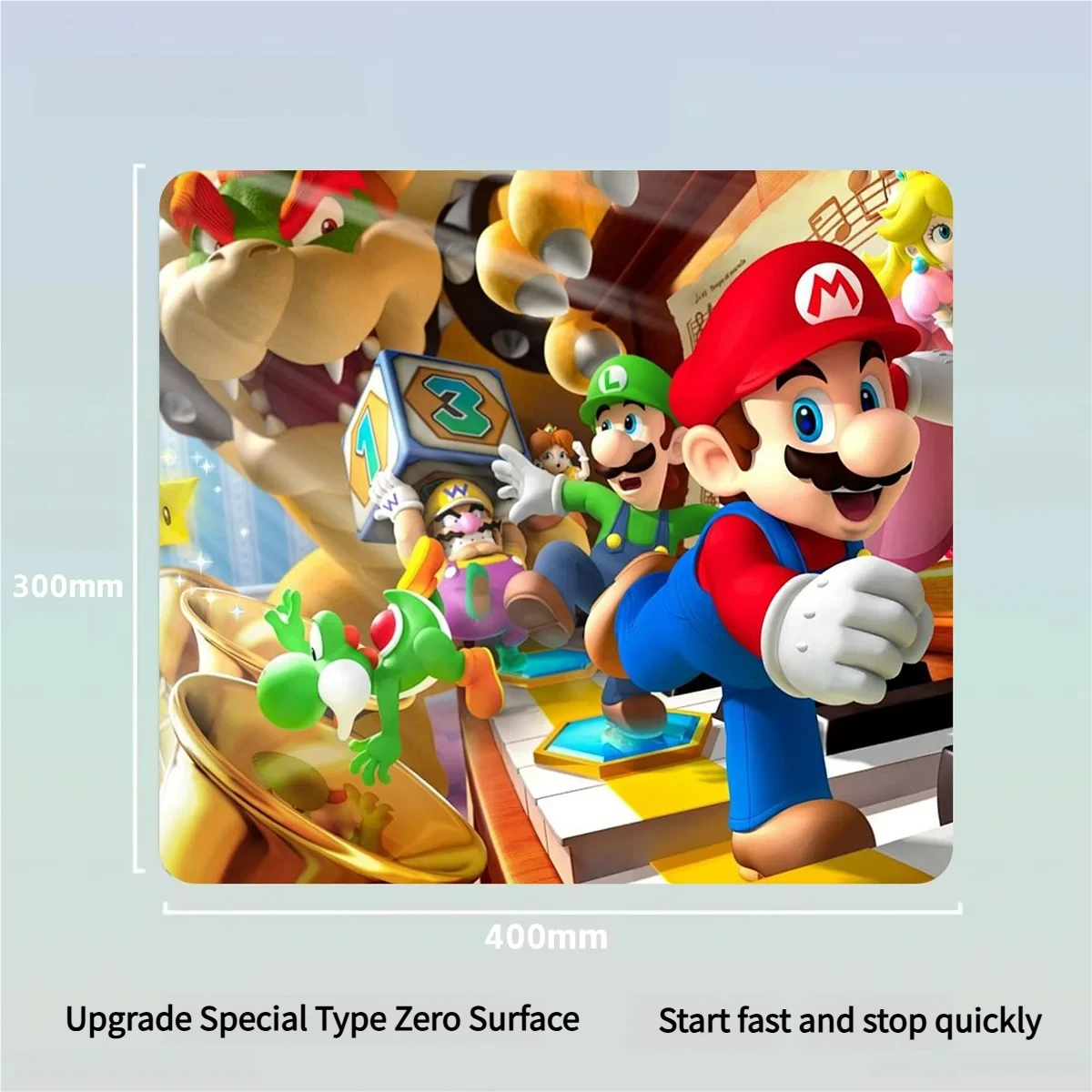 A vibrant collection of iconic Mario Mouse Pad, showcasing detailed character designs from multiple angles, perfect for collectors seeking retro gaming.