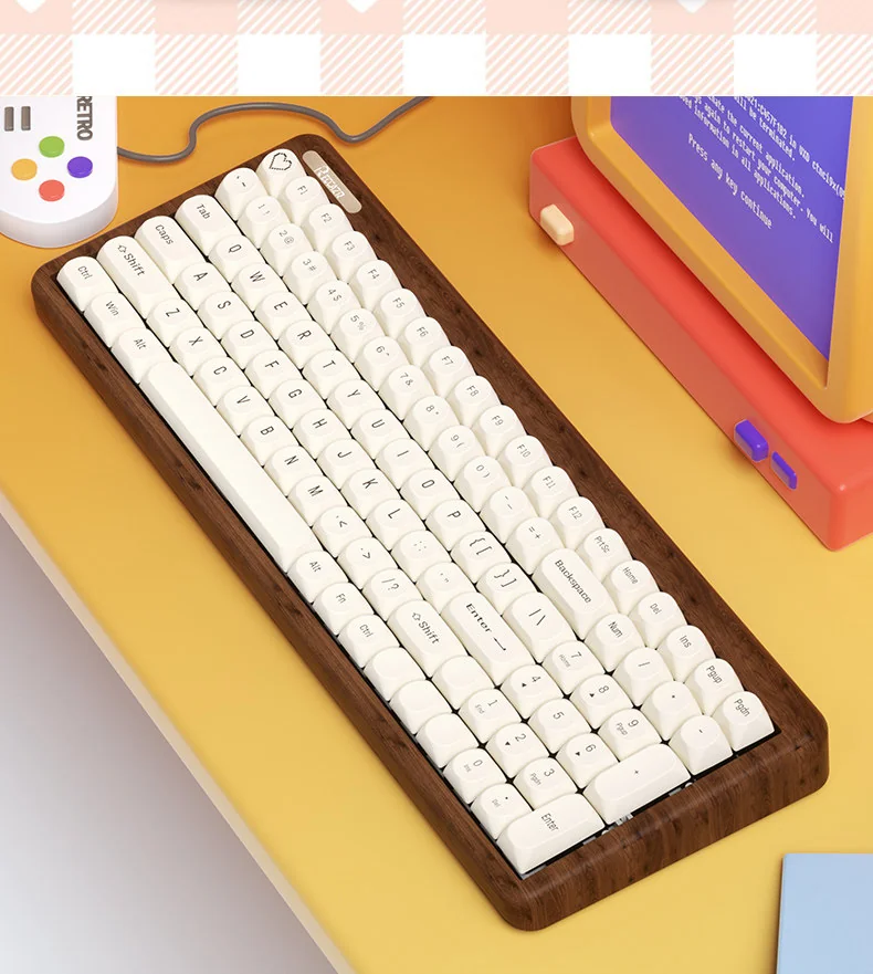 Milk Tofu PBT Dye-Sub keycap set displayed from multiple angles, highlighting its premium creamy white finish and crisp, minimalist legends.