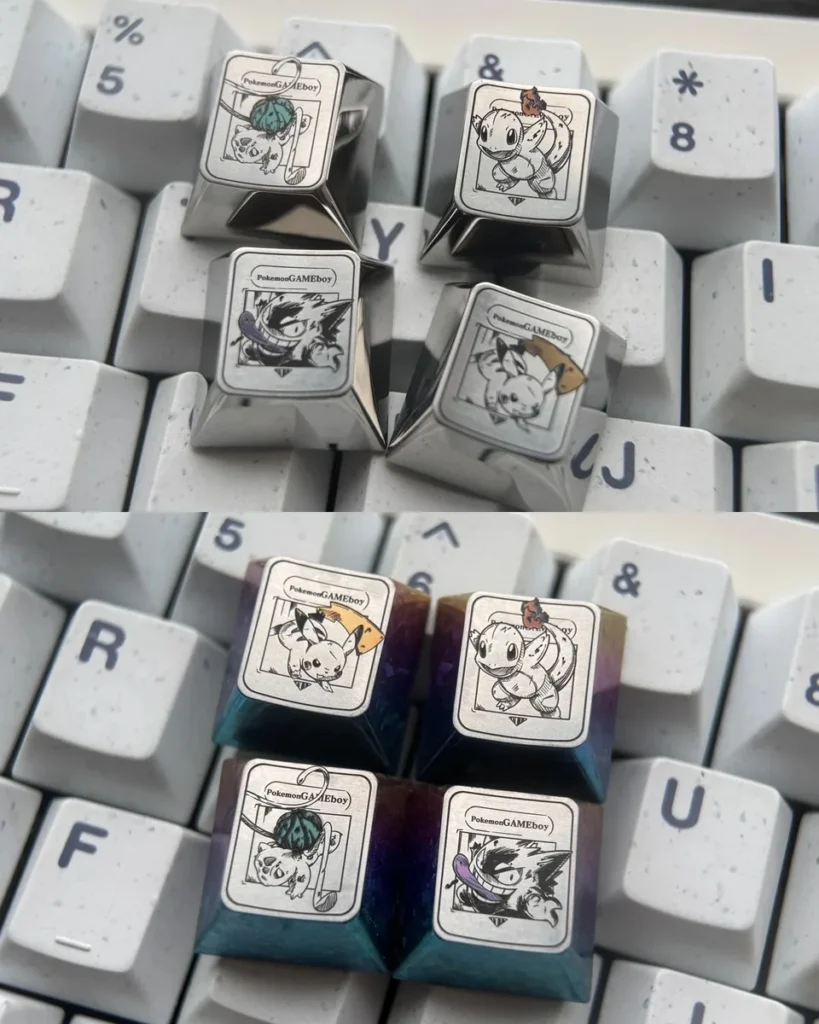 Experience the premium Characters Titanium Pokemon Artisan Keycap, featuring a lustrous, intricately sculpted design with dazzling iridescent and sleek polished design.