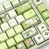 Genshin Impact Nahida MDA Profile Keycap Set displayed from multiple angles, highlighting its vibrant whimsical design and exclusive character details.