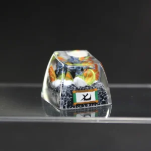 Vibrant, handcrafted Naruto artisan resin keycap featuring the intricate sculpture of Chomei, the Seven-Tails, a unique collectible.