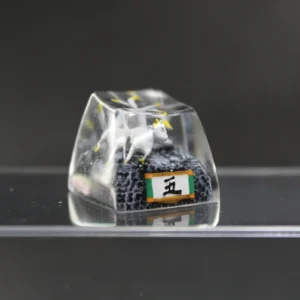 Exquisite handcrafted Naruto Five-Tails artisan keycap, showcasing vibrant sculpted resin detail of the mythical beast.