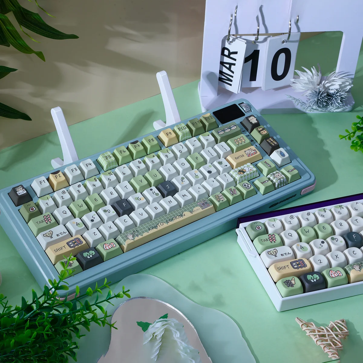 Cozy Oden PBT Keycap Set. Whimsical oden art with a warm, cozy culinary aesthetic. Durable PBT and ergonomic profile for comfortable typing.