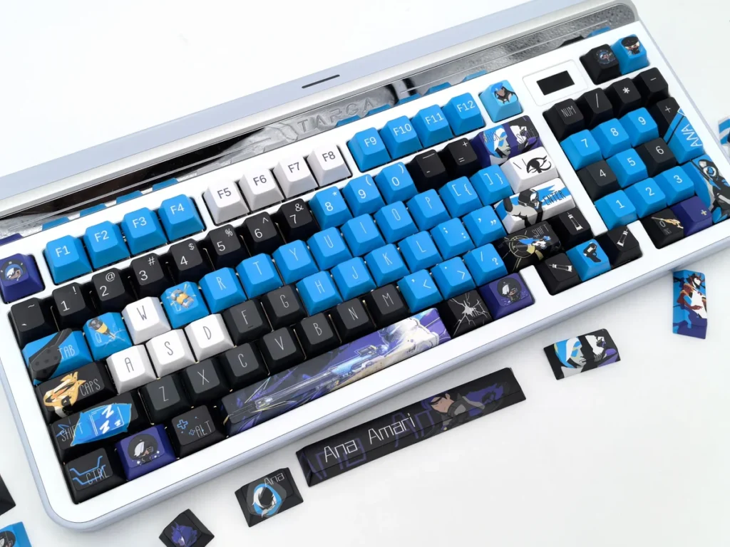 Exclusive Overwatch Ana keycap set, a premium Vigilant Spirit design with distinctive character elements and vibrant colors.