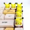 Vibrant handcrafted 3D resin Pikachu keycap, sculpted with festive details, bringing playful charm to any mechanical keyboard.