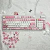 Adorable Pixel Cat PBT Keycaps MOA Set, displayed from multiple angles. Highlights vibrant retro pixel art, playful cat motifs, and durable PBT material.