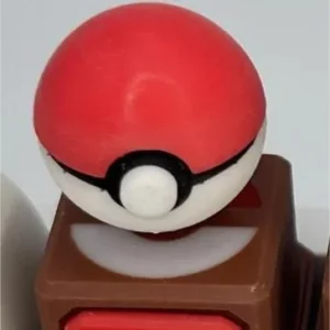 Vibrant 3D Pokemon PokeBall keycaps from various angles. Iconic sculpted designs for a playful, premium feel.