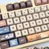 Exclusive Rei Furuya MDA keycap set for Detective Conan collectors, artfully displayed from various angles, highlighting its iconic design and charisma.