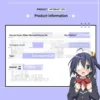 Close-up views of the playful Rikka Takanashi keycaps set, revealing the detailed Chunibyo design and brilliant PBT shine-through pudding style from various angles.