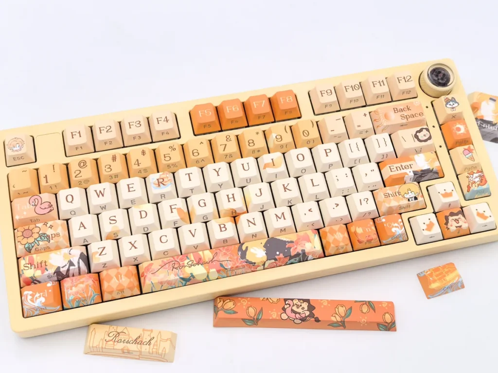 Exclusive Rorschach Keycap Set Lovebrush Tribute, showcasing its premium side-engraved design inspired by Lovebrush Chronicles for passionate collectors.