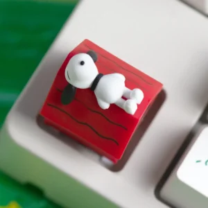 Handcrafted Snoopy resin ESC keycap, an iconic and vibrant art piece. This whimsical keycap adds charm to any mechanical keyboard.