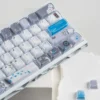 Spiritual Inspiration MDA PBT+PC keycaps gallery. Ergonomic MDA PBT profile, serene inspiration colors, subtle spiritual motifs. Multiple artistic views.