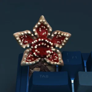 Handcrafted resin Stranger Things Demogorgon artisan keycap, showcasing the mysterious, grotesque Upside Down creature as collectible art.