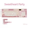 Sweetheart Party MDA PBT keycaps set in a charming gallery view, highlighting adorable dessert-themed pastel designs. Features durable dye-sub PBT.
