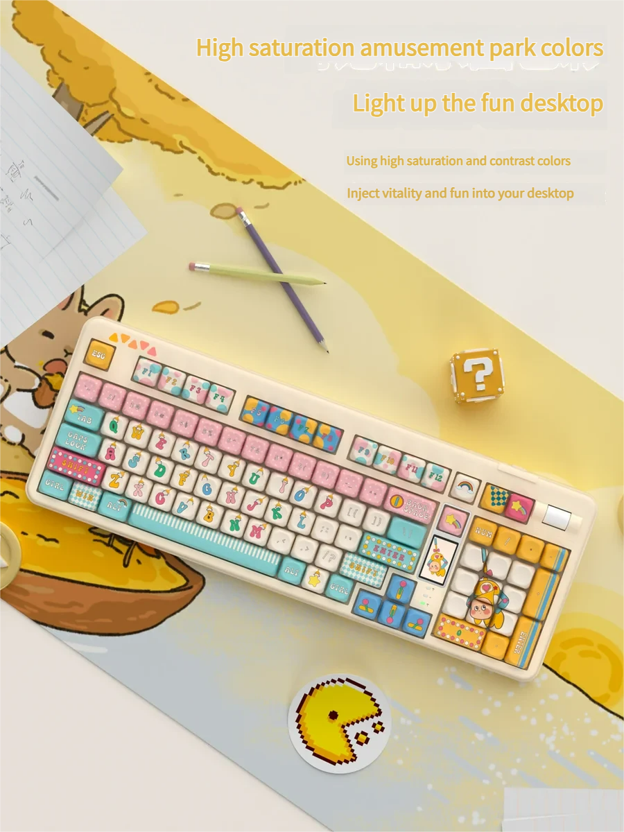 Whimsical claw machine keycap set, an intricate miniature arcade delight. This detailed angle showcases its playful design and tiny prizes perfectly.