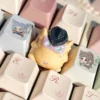 Handcrafted Wingman Valorant keycap from a unique angle, showcasing the vibrant, meticulously sculpted character's skill and playful game spirit.