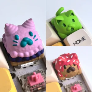 A whimsical 3D puppy keycap, featuring a charming sketch-style design that brings a unique, handcrafted touch to your keyboard.