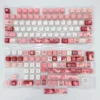 Artistic close-up of exclusive Yae Miko Genshin Impact MDA keycaps set, highlighting mystical fox details and vibrant character-inspired colors.