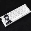 Adolescent Girl Cherry Keycap Set showcasing durable PBT dye-sub keycaps with crisp, artistic anime and traditional samurai patterns.