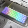 Collection of handmade white ice crack keycaps, each with distinct patterns, showcasing their unique artisan quality for custom setups.