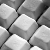 Various angles of premium ceramic ice crack keycaps, revealing their elegant translucent design and tactile appeal for keyboard customization.