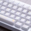 Close-up views of Baroque Crystal Jelly Magnetic Keycaps Set, showcasing ornate patterns and translucent design for magnetic switch keyboards.