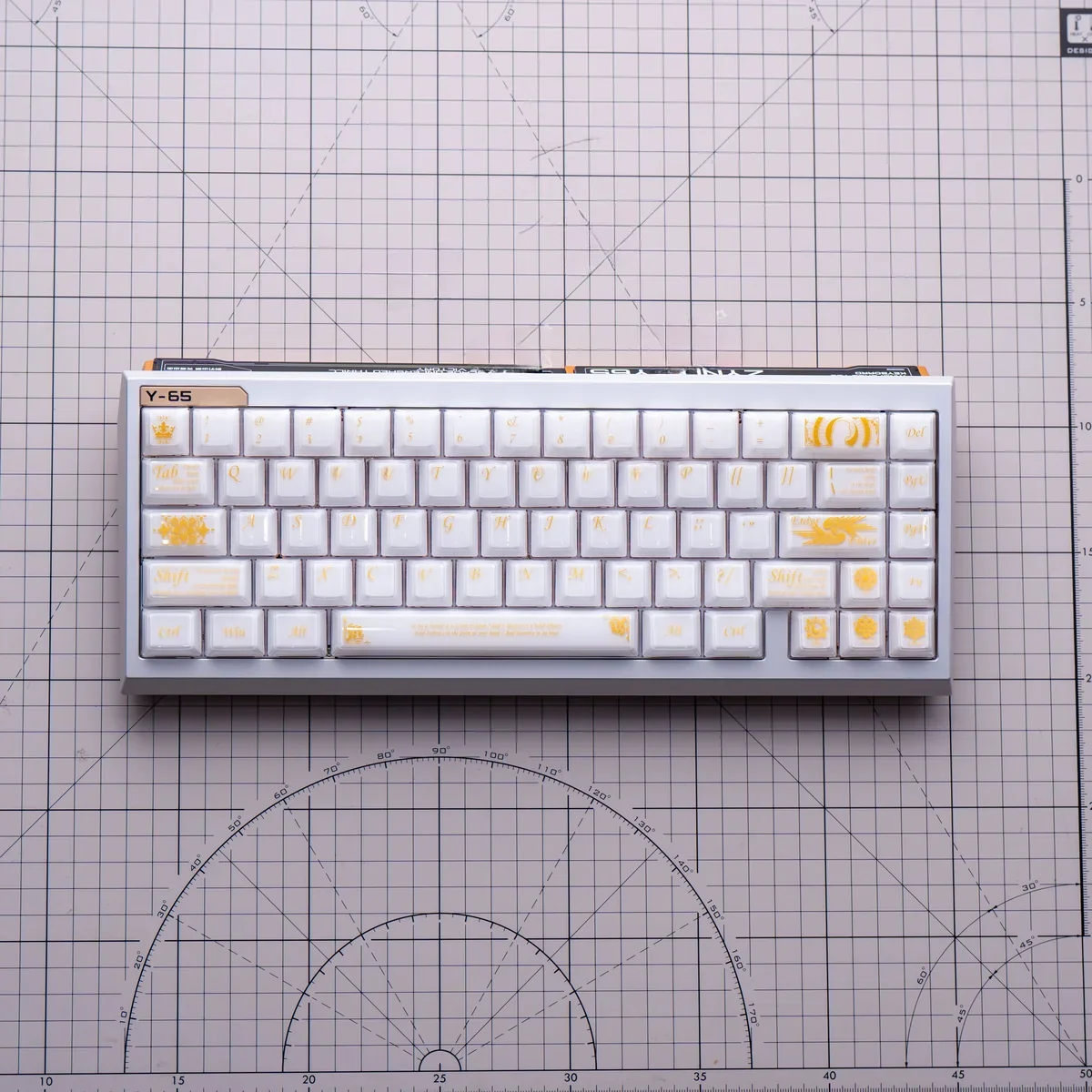 Various angles of the premium Baroque Crystal Jelly Magnetic Keycaps Set, highlighting the ornate translucent patterns for magnetic switch keyboards.