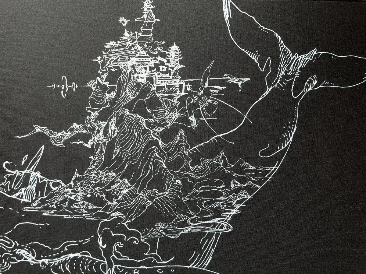 Celestial Kun Desk Mat featuring the Celestial Kun , designed to enhance any custom mechanical keyboard aesthetic.