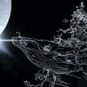 Close-up of intricate Celestial Kun Desk Mat, showcasing celestial artistry for your workspace.