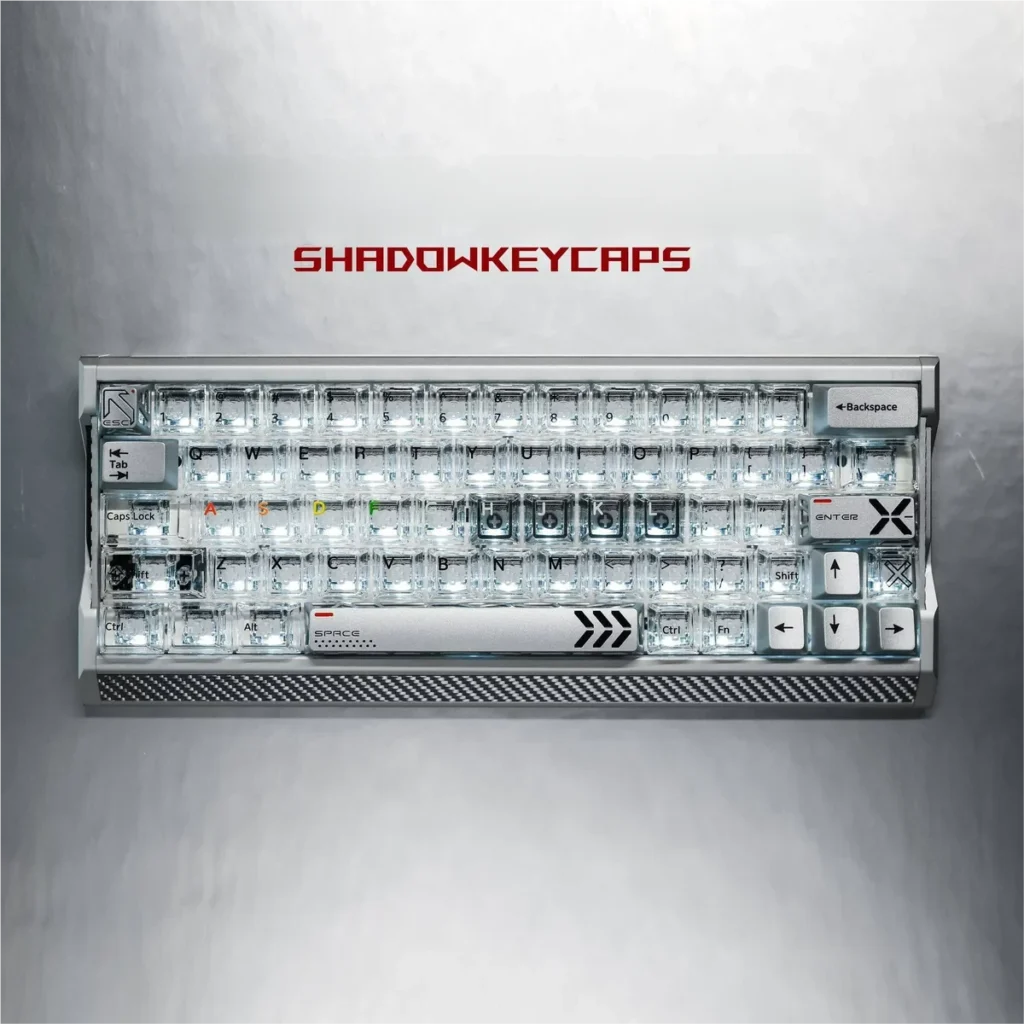 Premium Celestial Star Artisan Keycap set featuring a hollowed aluminum star frame and crystal transparency, exquisitely designed for mechanical keyboards.