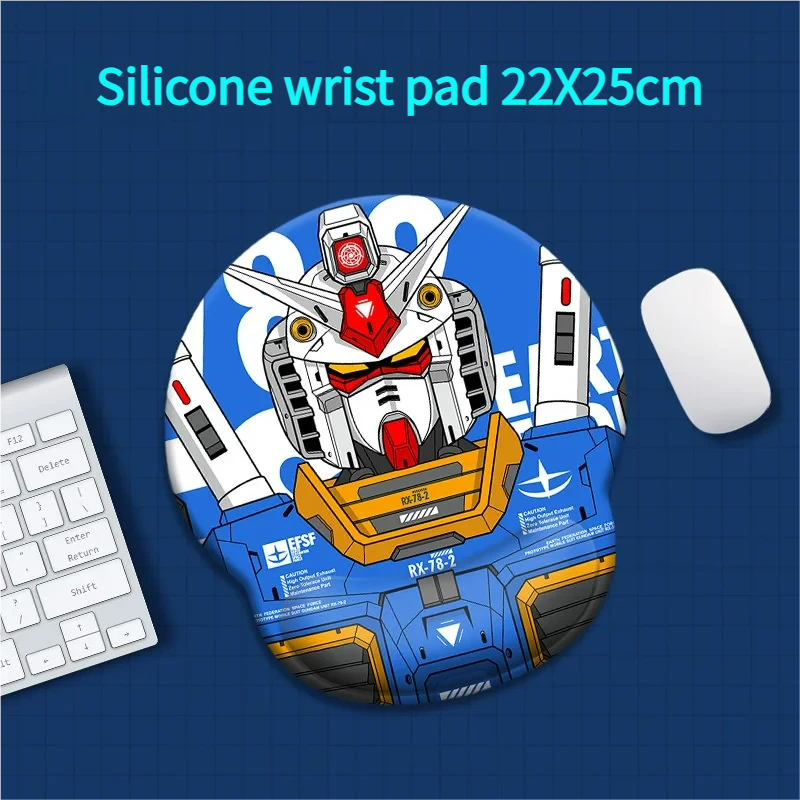 Iconic Gundam ZW-249 ergonomic wrist rest and wrist pad support, showcasing vibrant, detailed mobile suit artwork for ultimate comfort and style.
