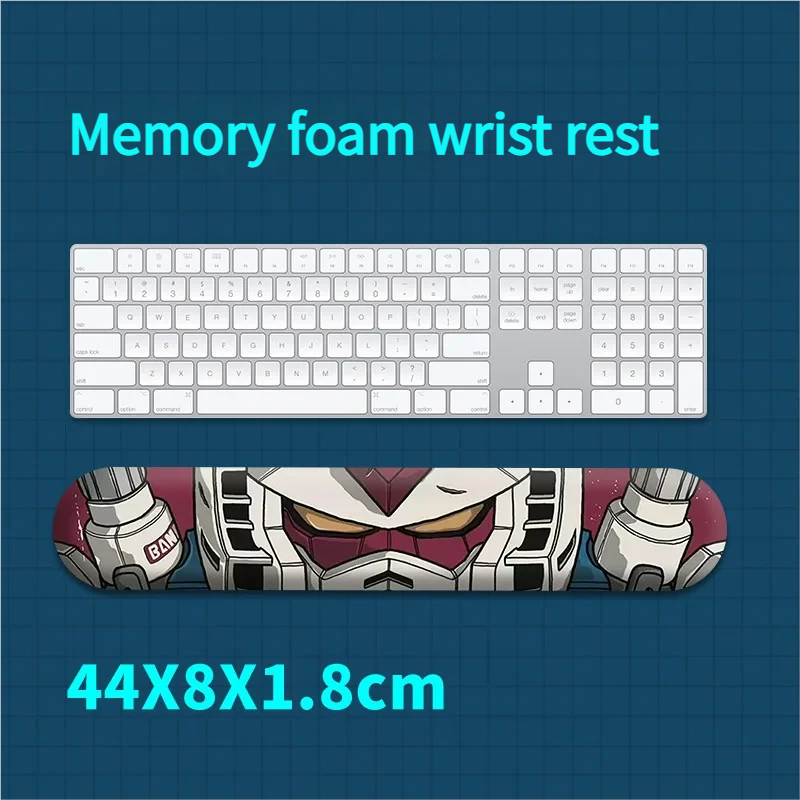 Vibrant Gundam wrist rest showcasing an iconic mobile suit design, delivering premium ergonomic support for enhanced comfort.