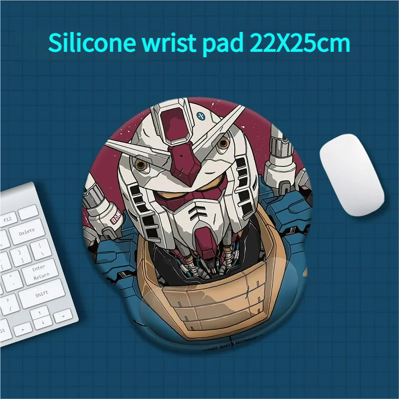 Iconic Gundam ZW-250 ergonomic wrist rest wrist pad, showcasing vibrant mobile suit designs for superior comfort and precise control.