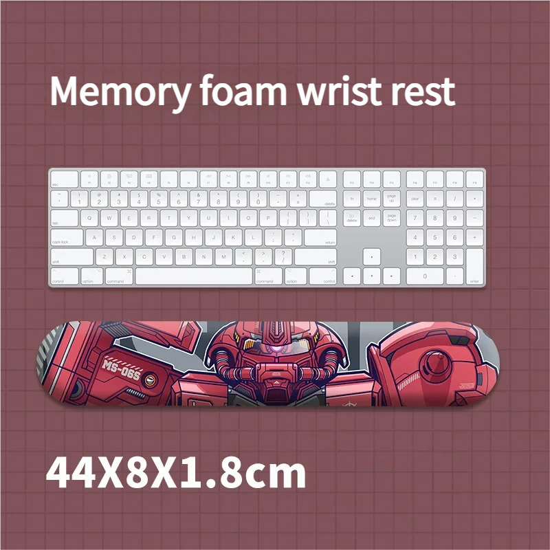 Vibrant Gundam ergonomic Wrist pad & wrist rest showcasing detailed mecha artwork for superior comfort and iconic style.Close-up of a dynamic Gundam wrist rest,