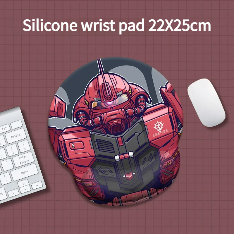 Multiple dynamic views of the Gundam ergonomic Wrist pad & wrist rest, highlighting its vibrant mecha artwork and superior ergonomic support for intense gaming setup.