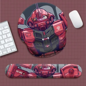 Dynamic Gundam ergonomic Wrist pad & wrist rest showcases vibrant mecha artwork, providing superior support for comfortable, iconic anime-themed desk setups.