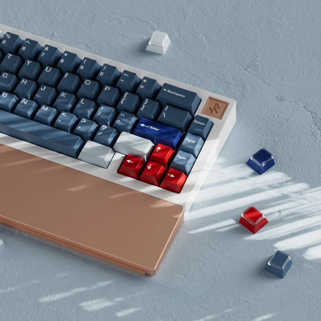 Close-up gallery of RWB enthusiast keycaps, highlighting intricate wide-body car details and durable doubleshot legends from multiple angles.