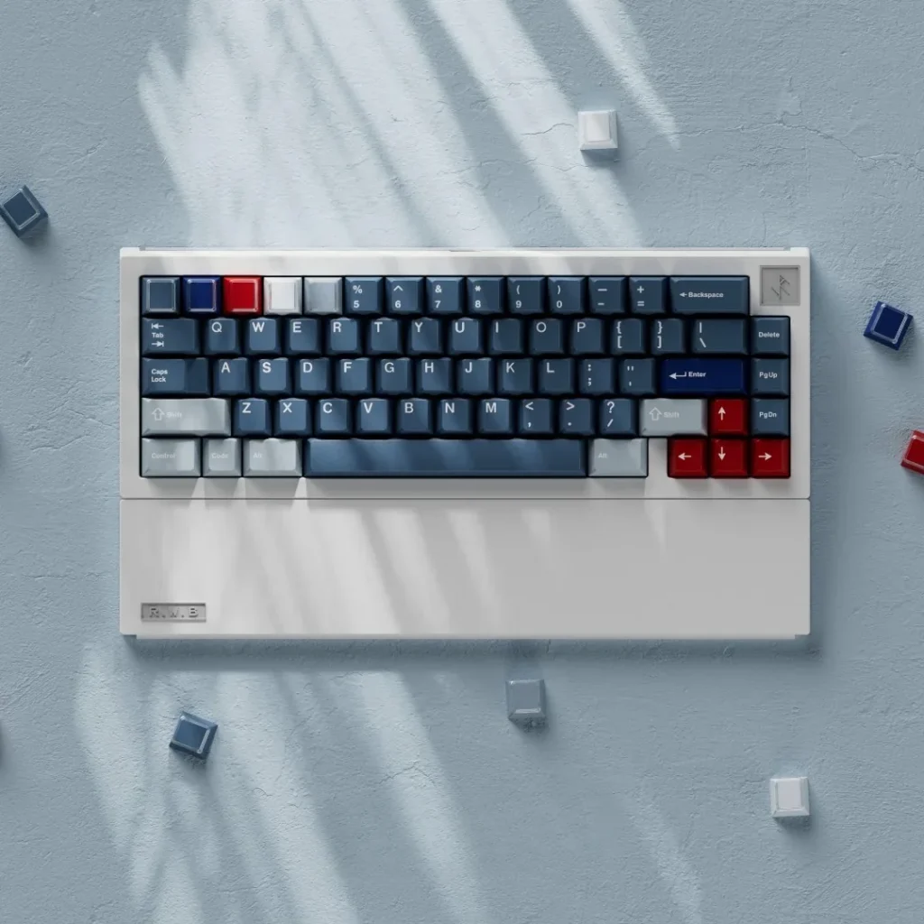 Full view of RWB custom mechanical keyboard caps, showcasing aggressive wide-body automotive design and crisp doubleshot legends for enthusiasts.